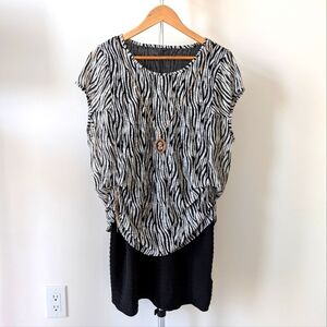 NWOT Zebra Mini Dress